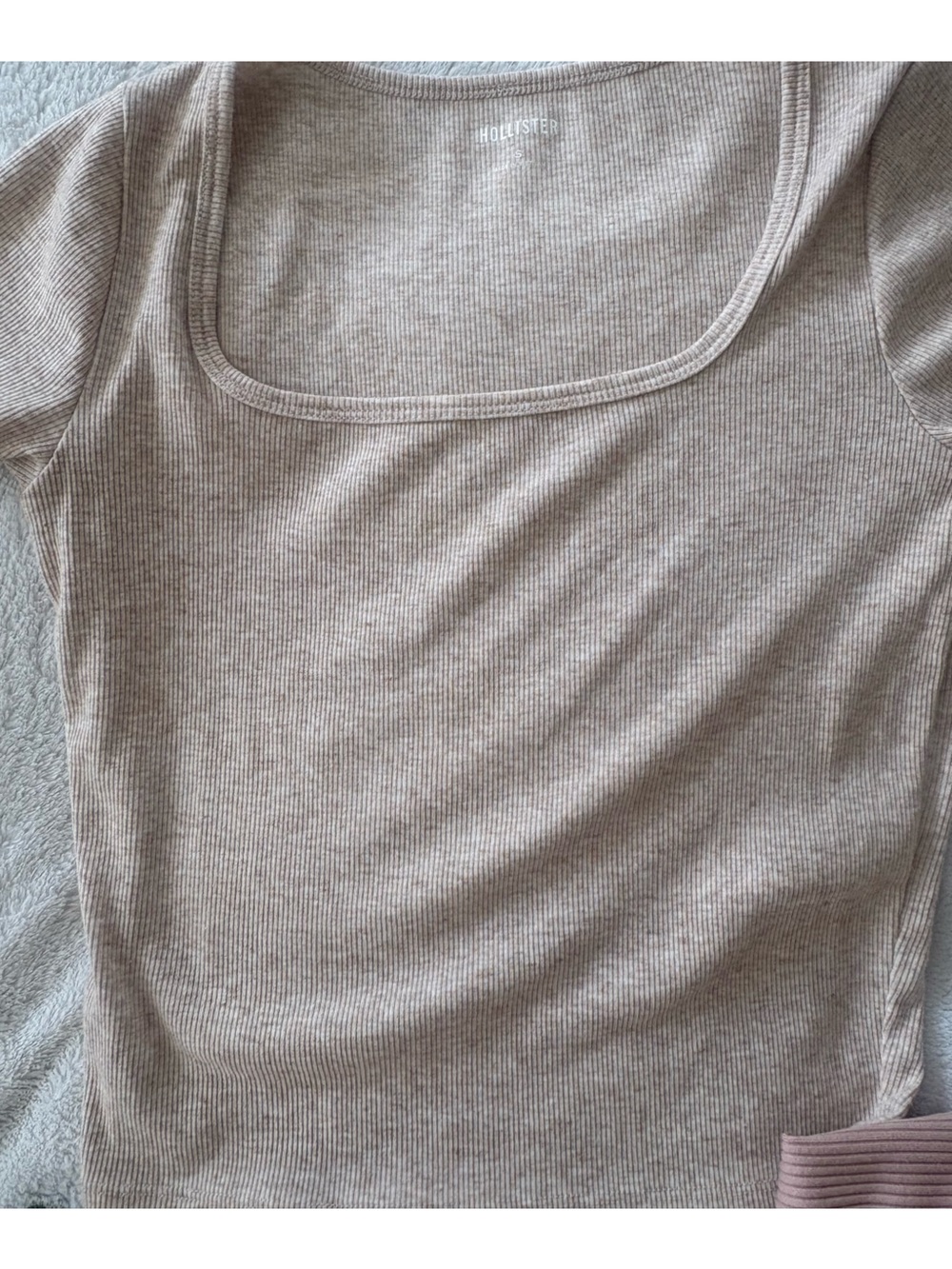 Hollister Square Neck Ribbed Cropped Top Bundle, Medium - Picture 5 of 6